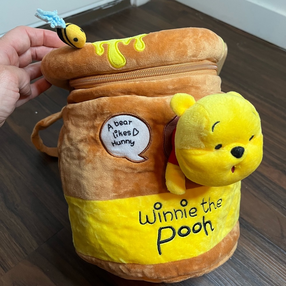 Winnie The Pooh Honey Pot Backpack Plush Nwt Kawaii